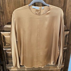 Vince. Long sleeve copper blouse